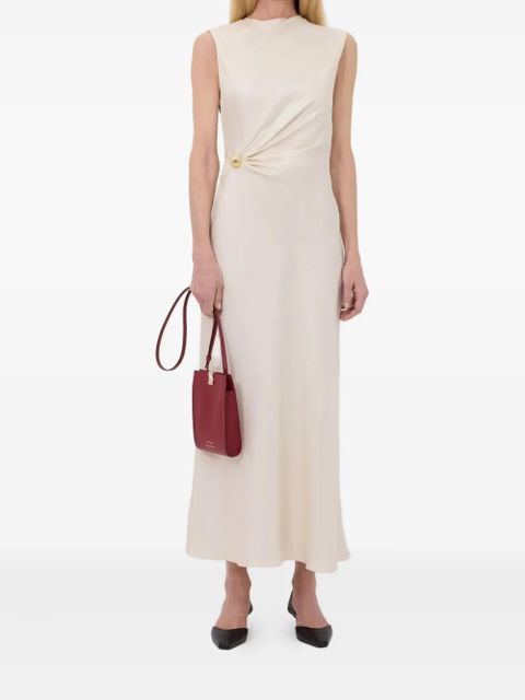 LouLou de Saison Roan gathered-waist sleeveless midi dress - White - zdjęcie produktu nr 2