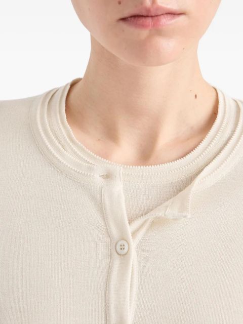 Prada long-sleeves button cardigan - Neutrals