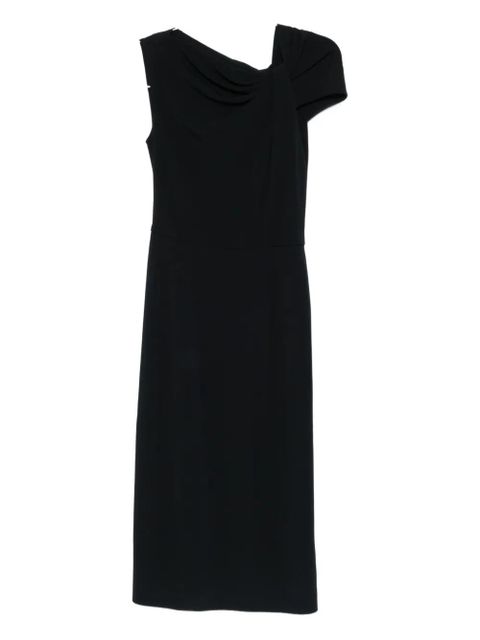 Givenchy draped-detail one-shoulder midi dress - Black