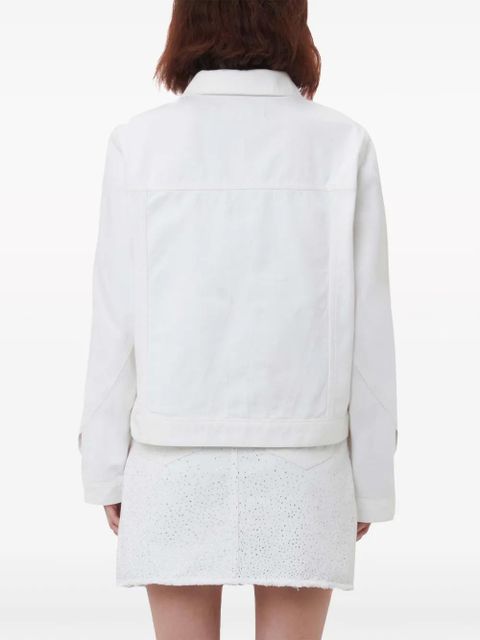 JW Anderson cropped twisted denim jacket - White