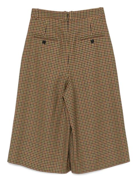 Saint Laurent checked pleated culottes - Brown - zdjęcie produktu nr 2