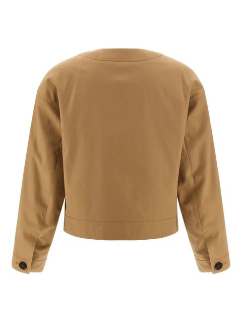 Max Mara Biavo button-up bomber jacket - Neutrals