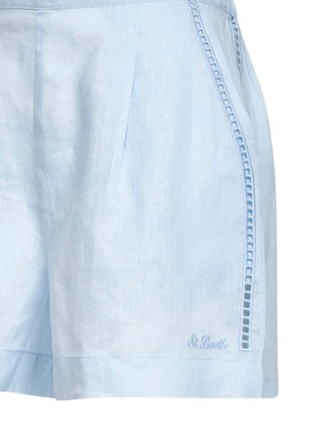MC2 Saint Barth Amani broderie-anglaise shorts - Blue