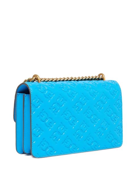 PINKO Love Birds debossed leather cross body bag - Blue - zdjęcie produktu nr 2