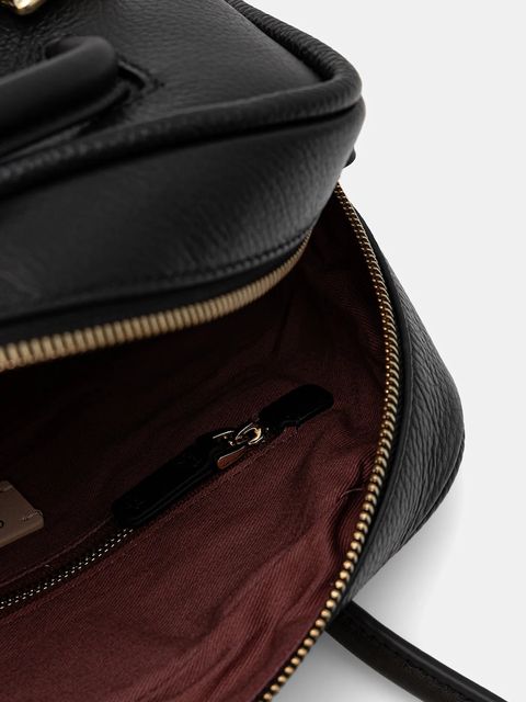 Coccinelle torebka skórzana PAKI kolor czarny E1 U4A 12 01 01