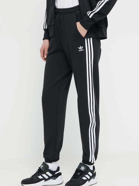 adidas Originals spodnie dresowe bawełniane Adicolor kolor czarny z aplikacją IB7457 - zdjęcie produktu nr 1