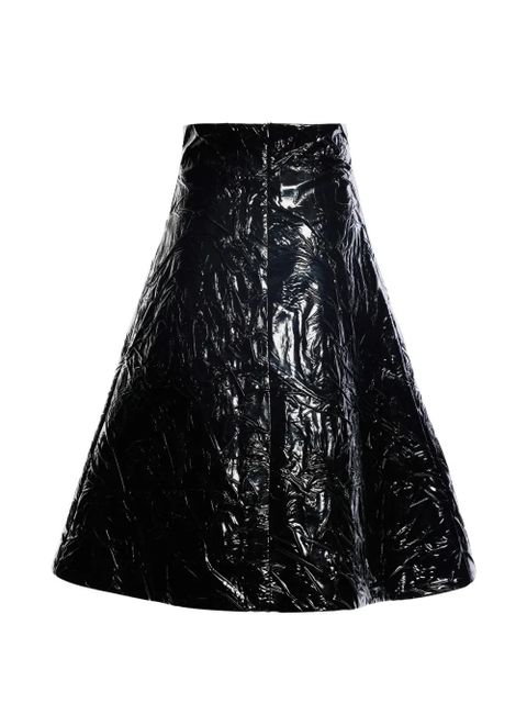 A.W.A.K.E. Mode A-line midi skirt - Black