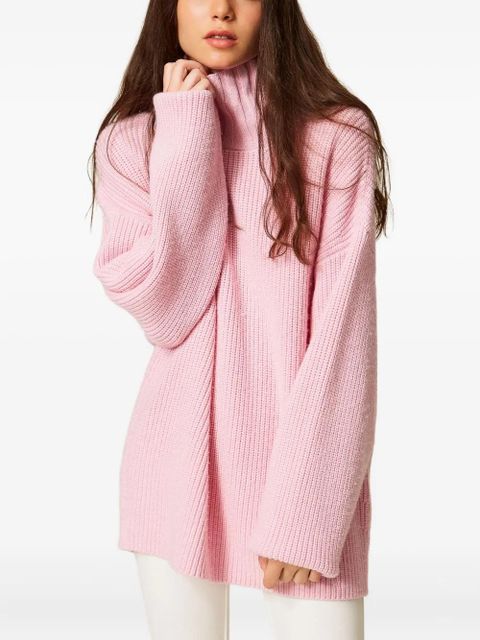 TWINSET ribbed turtleneck sweater - Pink