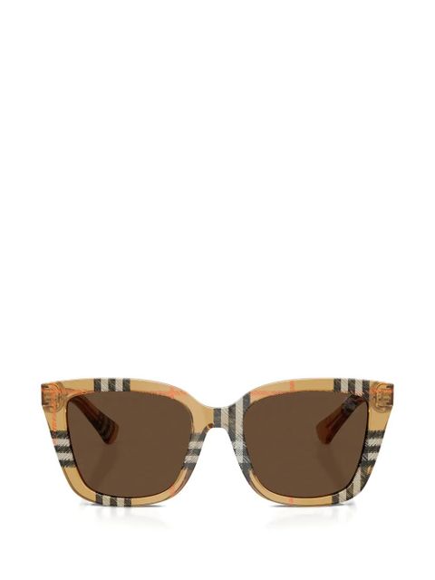 Burberry square-frame checked sunglasses - Brown - zdjęcie produktu nr 1