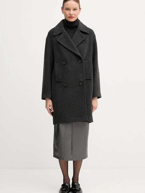 Marc Aurel płaszcz z dodatkiem wełny kolor szary 5025-1020-24808 - zdjęcie produktu nr 2