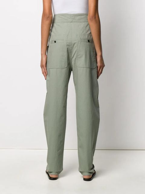 MARANT ÉTOILE high-waisted tapered trousers - Green