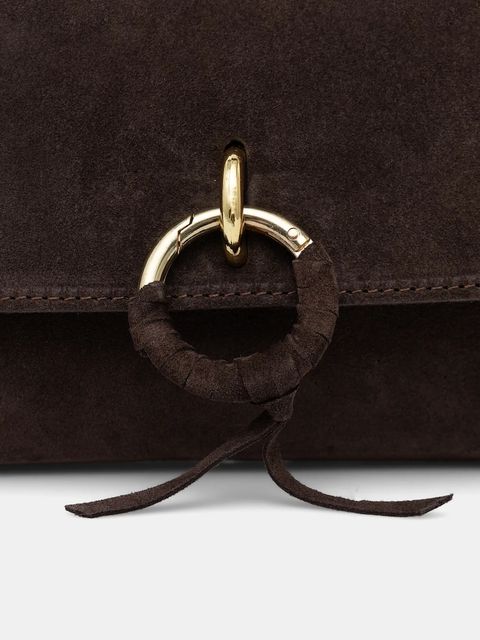 Answear.LAB torebka zamszowa kolor brązowy