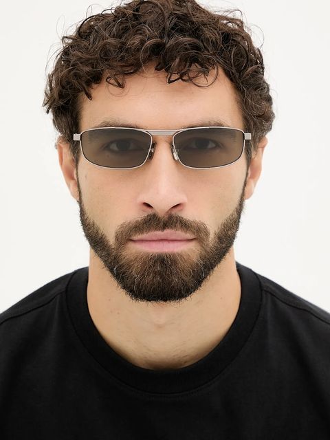 Balenciaga okulary przeciwsłoneczne kolor srebrny BB0451S