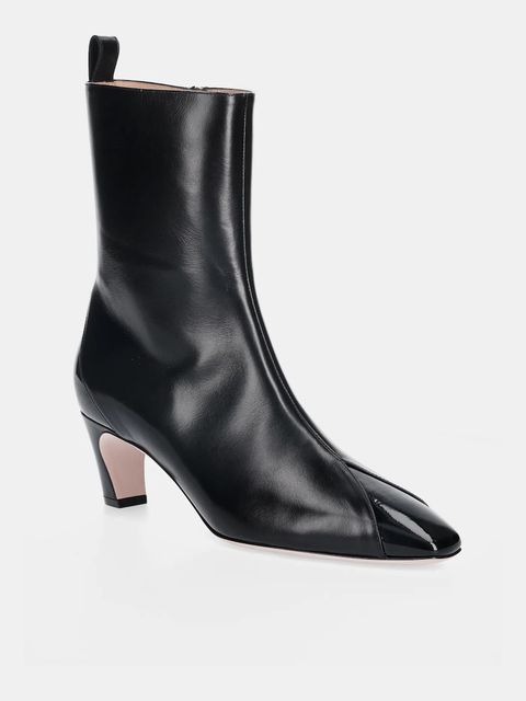 Bally botki skórzane SELISKA 55 damskie kolor czarny na słupku WB5518 - zdjęcie produktu nr 1