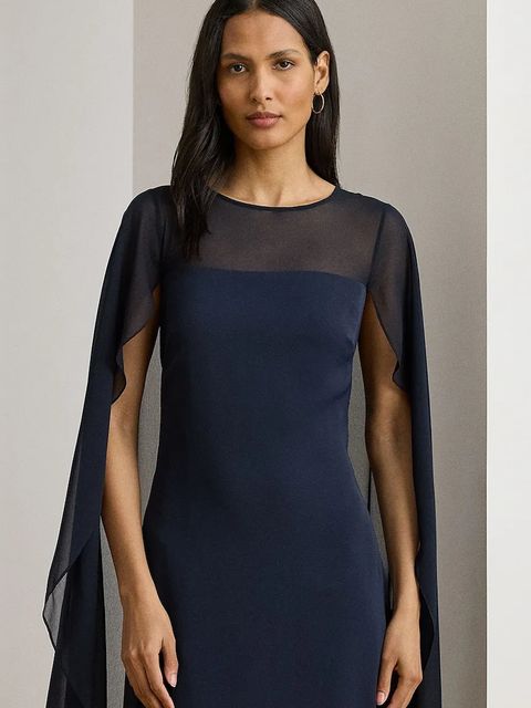 Lauren Ralph Lauren sukienka kolor granatowy mini prosta 253951606