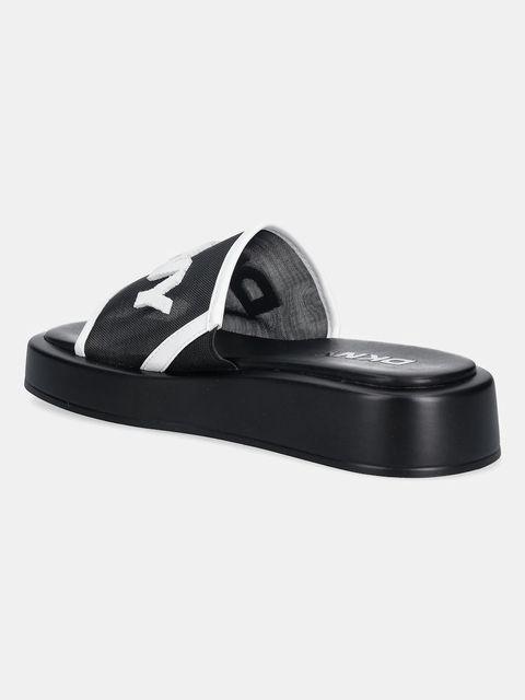 Dkny klapki Orion Logo Mesh damskie kolor czarny na platformie K1643577