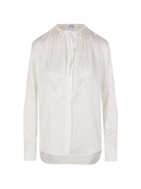 LOEWE tie-neck shirt - White - zdjęcie produktu nr 1