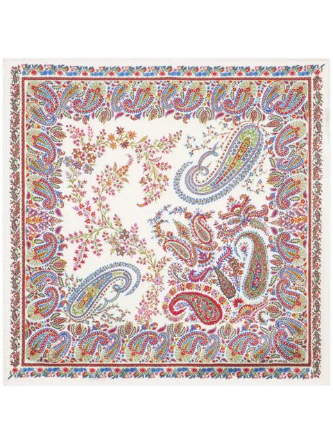 ETRO printed silk scarf - White - zdjęcie produktu nr 1