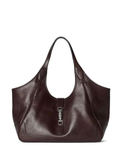 Gucci medium Mercato piston-closure tote bag - Brown - zdjęcie produktu nr 1