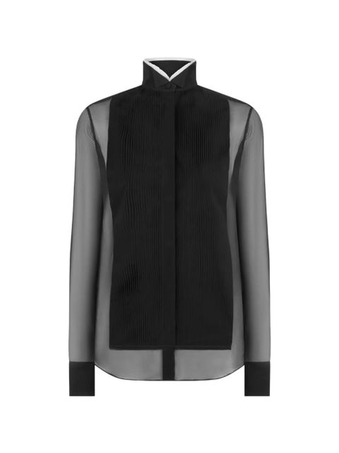 TOM FORD sheer pleated-bib blouse - Black - zdjęcie produktu nr 1