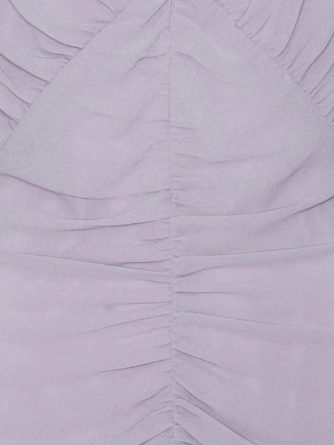 ROTATE BIRGER CHRISTENSEN gathered rose-embellished mini dress - Purple