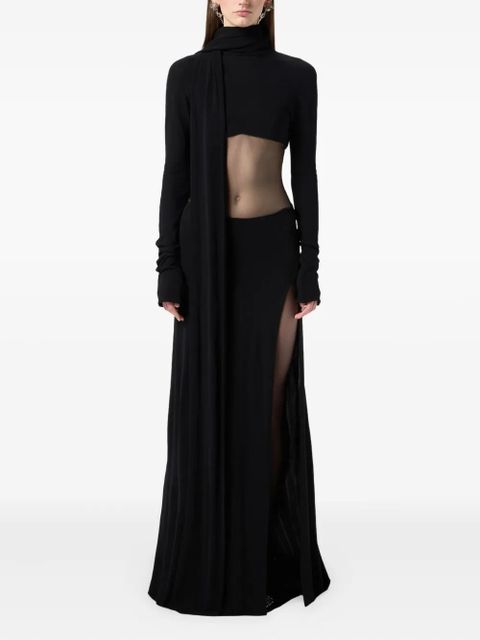 Blumarine mesh-insert dress - Black - zdjęcie produktu nr 2