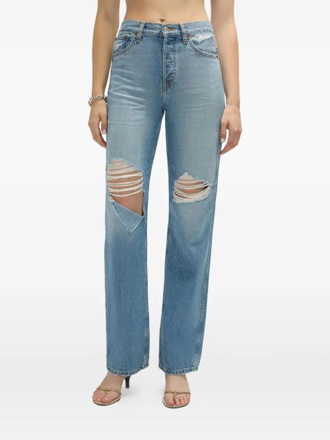 RE/DONE 90s high-rise distressed jeans - Blue