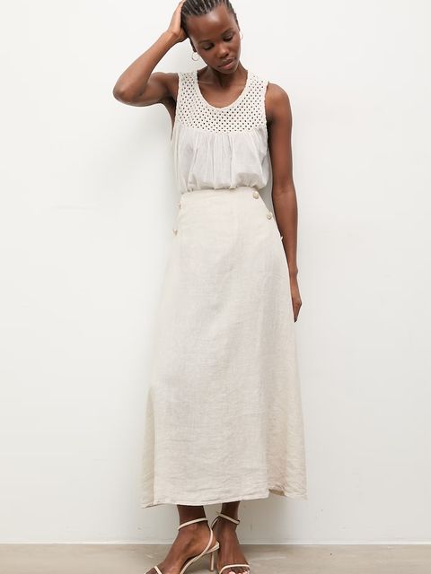 Answear.LAB spódnica lniana - zdjęcie produktu nr 1