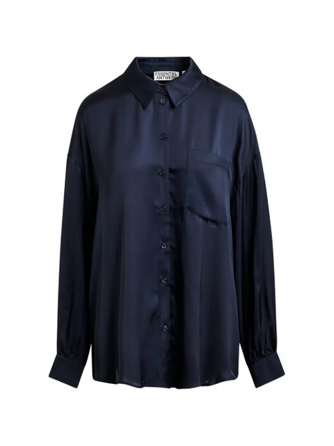 Essentiel Antwerp ruffle-sleeve shirt - Blue - zdjęcie produktu nr 1