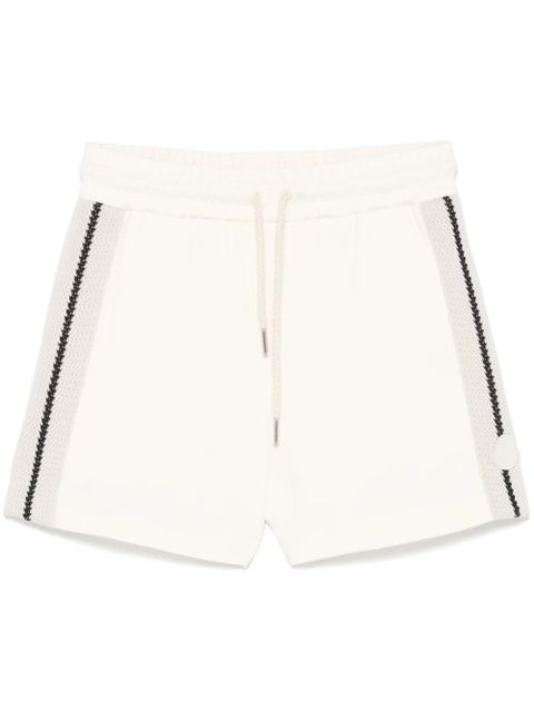 Moncler knitted-trim track shorts - Neutrals - zdjęcie produktu nr 1