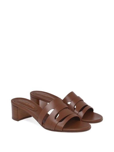Gianvito Rossi 45mm cut-out heeled sandals - Brown - zdjęcie produktu nr 2