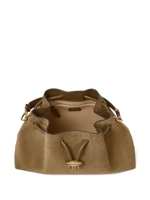 Jimmy Choo Cinch M suede shoulder bag - Green