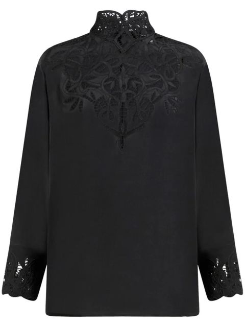 ETRO crepe de chine blouse - Black - zdjęcie produktu nr 1