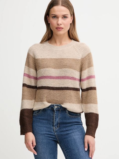 Pepe Jeans sweter z domieszką wełny damski kolor beżowy PL7000046 - zdjęcie produktu nr 1