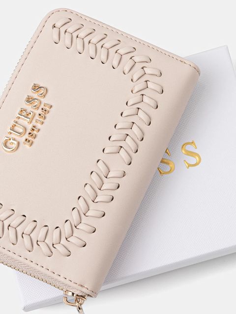 Guess portfel TATUM damski kolor beżowy SWNG96 67140