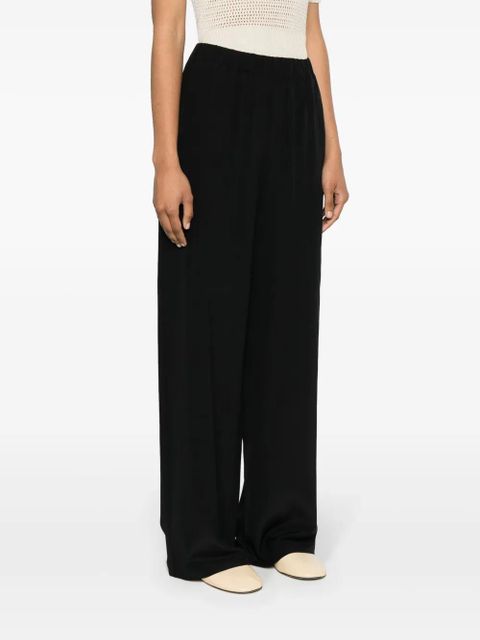 Max Mara Zigano silk palazzo pants - Black