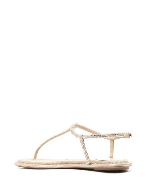 René Caovilla rope-detail high-shine sandals - Neutrals - zdjęcie produktu nr 2