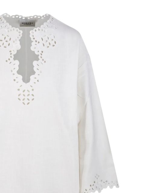 MARANT ÉTOILE scalloped tunic - White