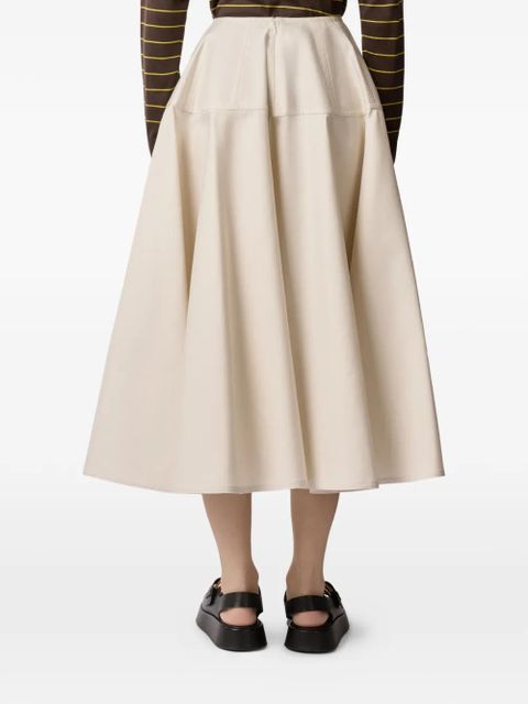 Tod's A-line panelled midi skirt - Neutrals
