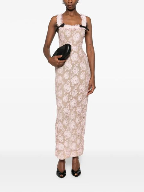 Alessandra Rich floral bow maxi dress - Neutrals - zdjęcie produktu nr 2