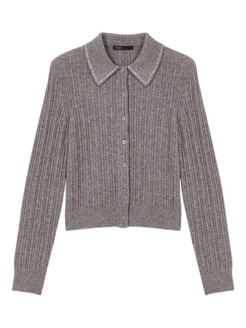 Maje rhinestone-embellished cardigan - Grey - zdjęcie produktu nr 1