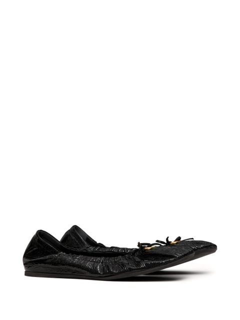 Valentino Garavani VLogo Signature patent ballet flats - Black