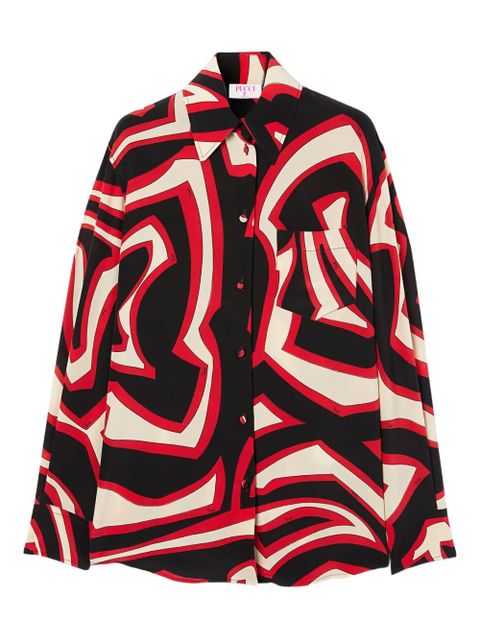 PUCCI labirinto-print silk shirt - Black - zdjęcie produktu nr 1