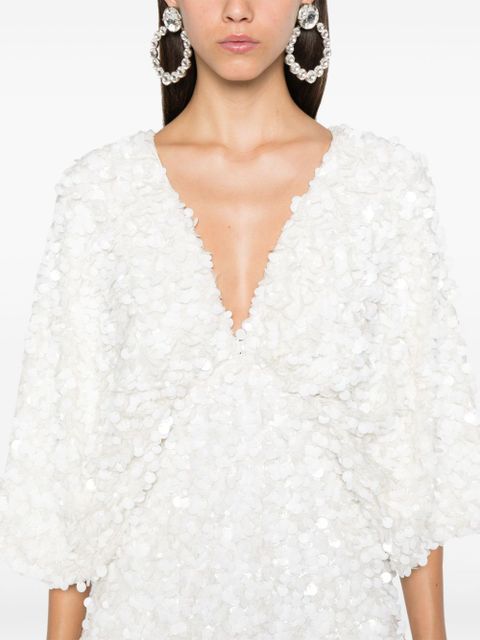 ROTATE BIRGER CHRISTENSEN wide sleeve mini dress - White