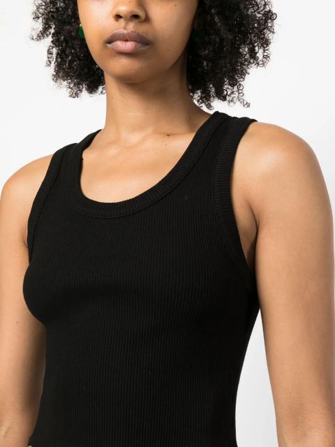 AGOLDE ribbed-knit sleeveless top - Black