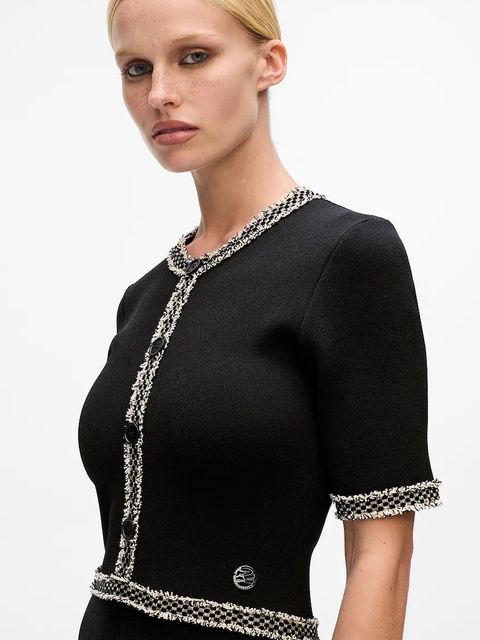 Karl Lagerfeld sukienka kolor czarny mini rozkloszowana A4W13024