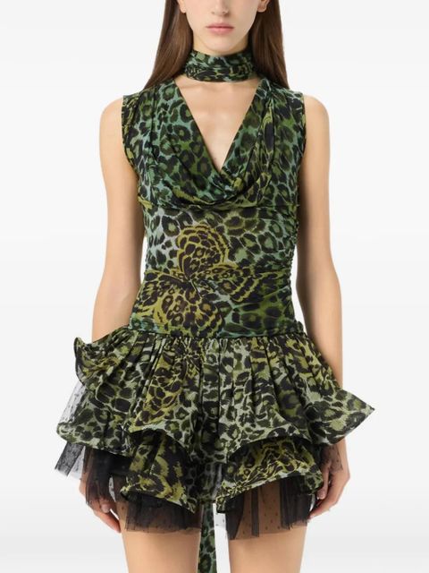 Blumarine cowl-neck top - Green