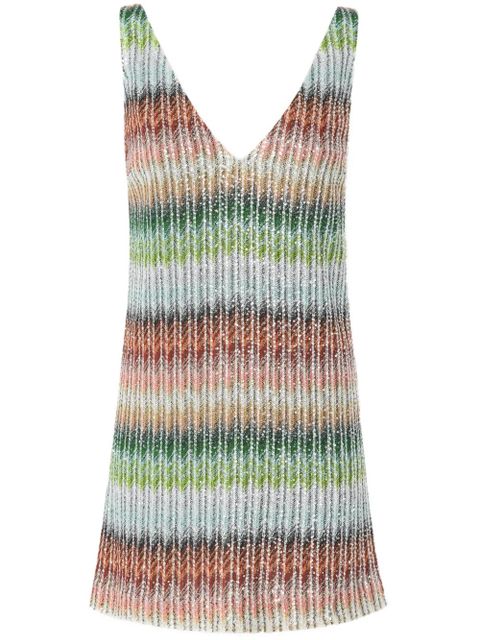 Missoni striped mini dress - Green - zdjęcie produktu nr 1