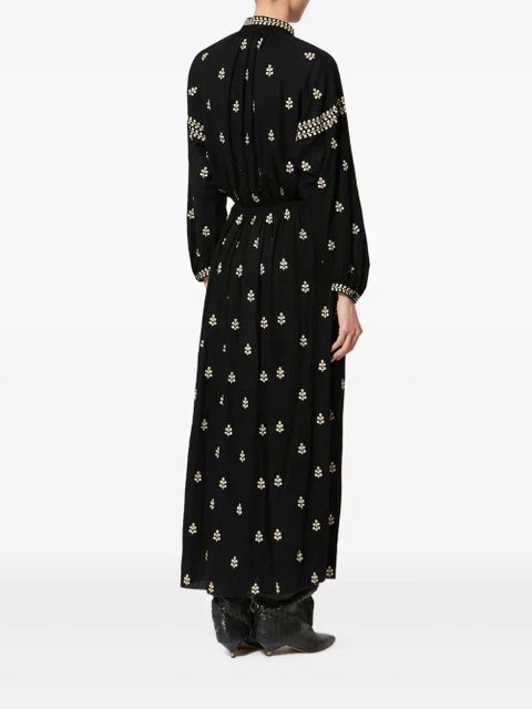 ISABEL MARANT maxi x Rodilia embroidered dress - Black