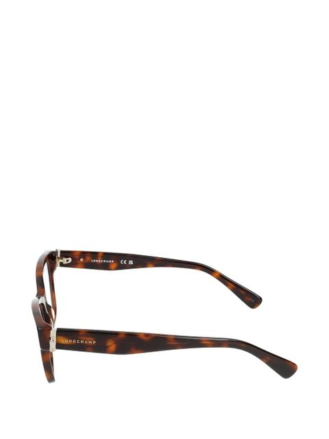 Longchamp rectangle-frame glasses - Brown